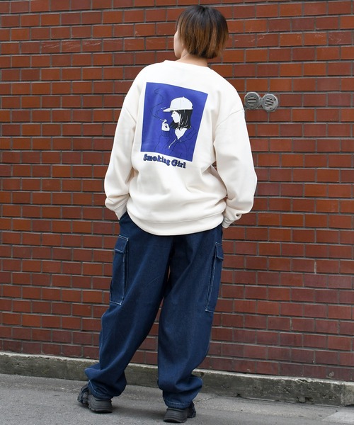 Starting Over(スターティングオーバー)の「back print illustration sweat shirt/バックプリント イラスト スウェットシャツ(スウェット・メンズ・ブラック/グレー系その他/チャコールグレー/ブラック系その他/ホワイト/ホワイト系その他・M/L/XL)」の20枚目の写真