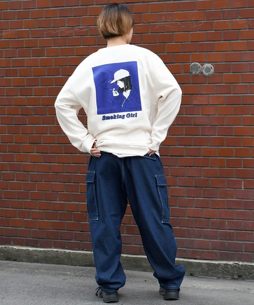 Starting Over(スターティングオーバー)の「back print illustration sweat shirt/バックプリント イラスト スウェットシャツ(スウェット・メンズ・ブラック/グレー系その他/チャコールグレー/ブラック系その他/ホワイト/ホワイト系その他・M/L/XL)」の21枚目の写真