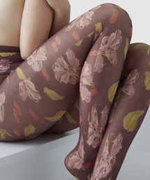 SWEDISH STOCKING | Helen Bullock Printed Tights Red Maroon(タイツ/ストッキング)
