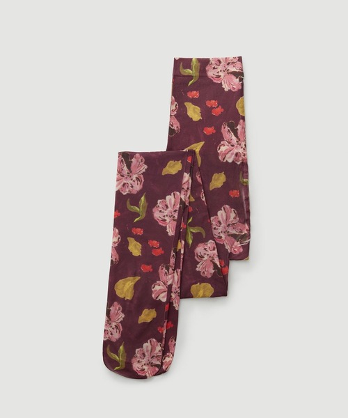 SWEDISH STOCKING（スウェディッシュストッキングス）の「Helen Bullock Printed Tights Red Maroon（タイツ/ストッキング・レディース・マルーン・S/M/L）」の4枚目の写真