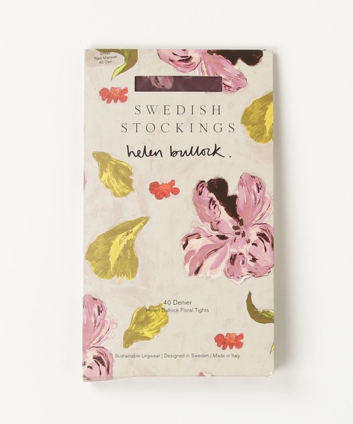 SWEDISH STOCKING（スウェディッシュストッキングス）の「Helen Bullock Printed Tights Red Maroon（タイツ/ストッキング・レディース・マルーン・S/M/L）」の5枚目の写真