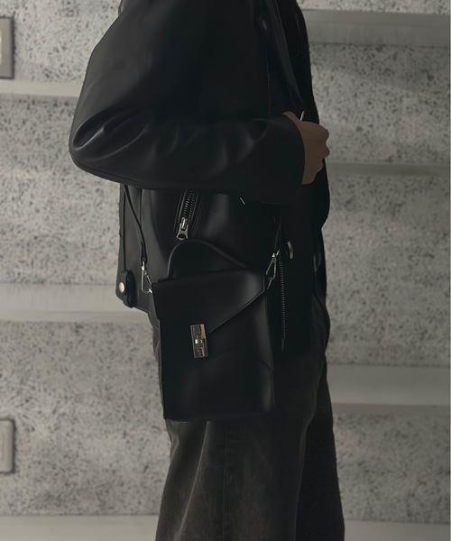 Burner(バーナー)の「【OKUOKU 0909】 スクエア ショルダーバッグ oku-bag-713039943817-30 N【RBTS】(ショルダーバッグ・メンズ・ブラック・FREE)」の9枚目の写真