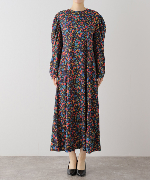 journal standard L'essage（ジャーナルスタンダードレサージュ）の「アンティークフラワーノーカラーワンピース（ワンピース・レディース・ブラック・FREE）」の5枚目の写真