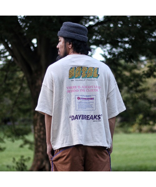 HEMP WIDE TEE PRINTED DAYBREAKS 2（Tシャツ/カットソー