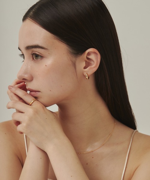【ALDO14K ビジュー&サイコロ☆Rollthedice☆フープピアス6点 セール】ドロップフープピアス / drop hoop pierce (両耳用