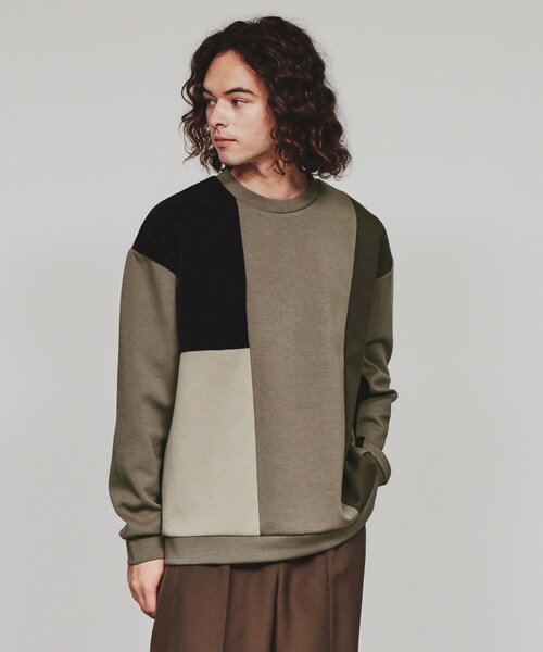 【セール】切替モールスウェット（スウェット）｜tk.TAKEO KIKUCHI（ティーケータケオキクチ）