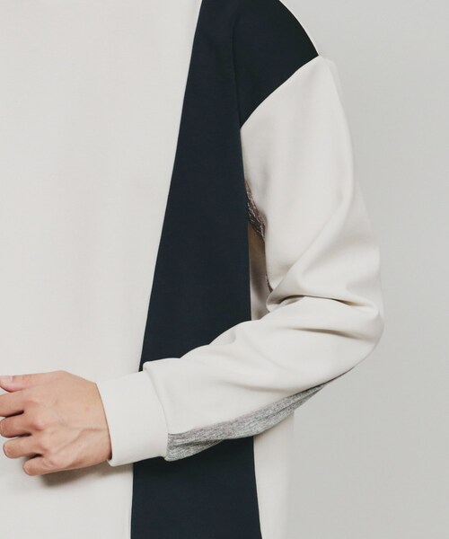 tk.TAKEO KIKUCHI(ティーケータケオキクチ)の「◆切替モールスウェット(スウェット・メンズ・ホワイト系7/ベージュ系その他2/ブラック系4・03/02/01)」の9枚目の写真