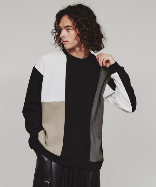 tk.TAKEO KIKUCHI(ティーケータケオキクチ)の「◆切替モールスウェット(スウェット・メンズ・ホワイト系7/ベージュ系その他2/ブラック系4・03/02/01)」の11枚目の写真