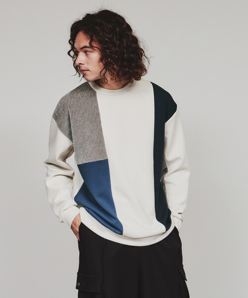 tk.TAKEO KIKUCHI(ティーケータケオキクチ)の「◆切替モールスウェット(スウェット・メンズ・ホワイト系7/ベージュ系その他2/ブラック系4・03/02/01)」の19枚目の写真