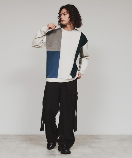 tk.TAKEO KIKUCHI(ティーケータケオキクチ)の「◆切替モールスウェット(スウェット・メンズ・ホワイト系7/ベージュ系その他2/ブラック系4・03/02/01)」の20枚目の写真