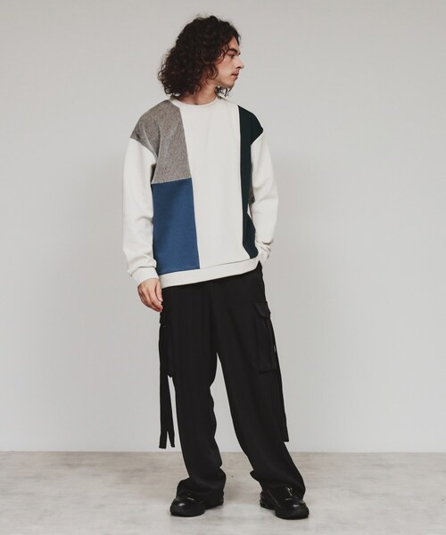 tk.TAKEO KIKUCHI(ティーケータケオキクチ)の「◆切替モールスウェット(スウェット・メンズ・ホワイト系7/ベージュ系その他2/ブラック系4・03/02/01)」の21枚目の写真