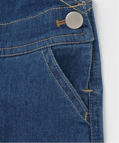 petit main（プティマイン）の「ストレッチデニムオーバーオール（サロペット/オーバーオール・キッズ・ネイビー/ブラック・L/M/S）」の9枚目の写真