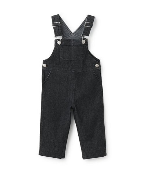 petit main（プティマイン）の「ストレッチデニムオーバーオール（サロペット/オーバーオール・キッズ・ネイビー/ブラック・L/M/S）」の15枚目の写真