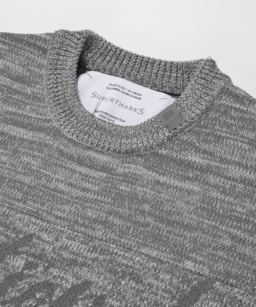 ミックスカラーニットカットソー/Glitter mix crew-neck knit（ユニ 