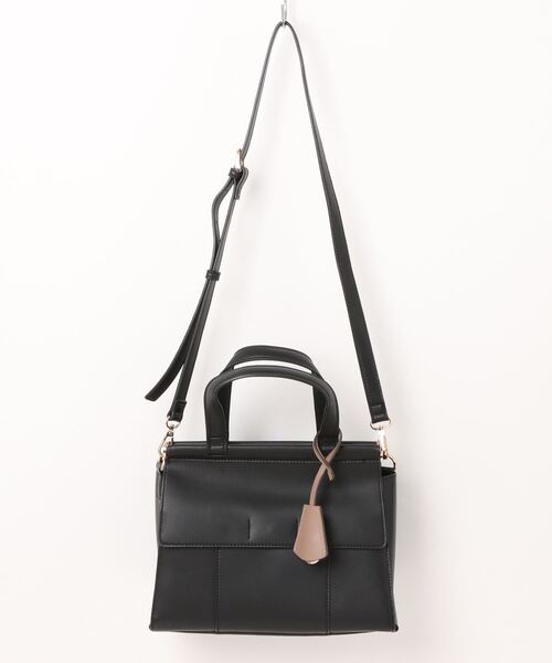natural couture(ナチュラルクチュール)の「ダブルフラップ2WAYハンドバッグ(ショルダーバッグ・レディース・ブラック/アイボリー/モカ/レッド・FREE)」の19枚目の写真