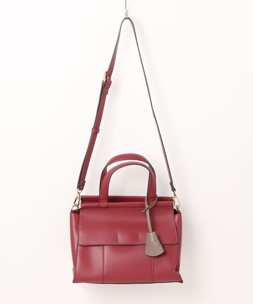 natural couture(ナチュラルクチュール)の「ダブルフラップ2WAYハンドバッグ(ショルダーバッグ・レディース・ブラック/アイボリー/モカ/レッド・FREE)」の21枚目の写真