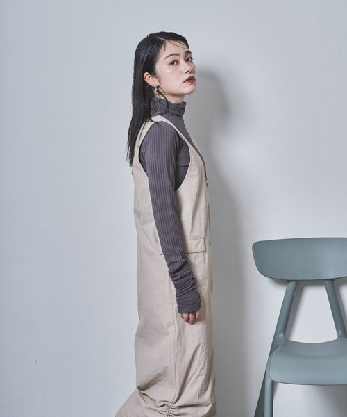 tarin arin(タリンアリン)の「【150㎝前後の小柄さんサイズ】シャーリングハイネックリブトップス(Tシャツ/カットソー・レディース・チャコールグレー/ピンク・S/M)」の18枚目の写真