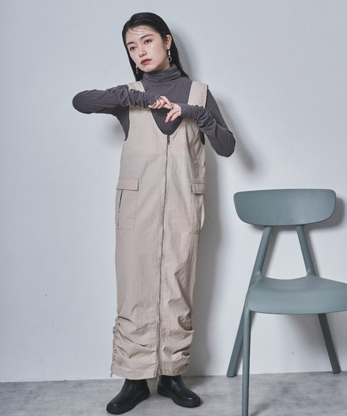 tarin arin(タリンアリン)の「【150㎝前後の小柄さんサイズ】シャーリングハイネックリブトップス(Tシャツ/カットソー・レディース・チャコールグレー/ピンク・S/M)」の22枚目の写真
