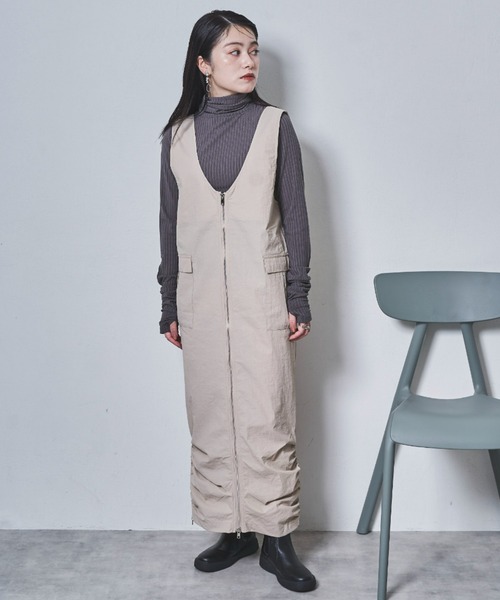 tarin arin(タリンアリン)の「【150㎝前後の小柄さんサイズ】シャーリングハイネックリブトップス(Tシャツ/カットソー・レディース・チャコールグレー/ピンク・S/M)」の19枚目の写真