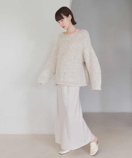 meilmada(メイルマダ)の「ローゲージルーズニット(ニット/セーター・レディース・ベージュ/ブルー・FREE)」の22枚目の写真