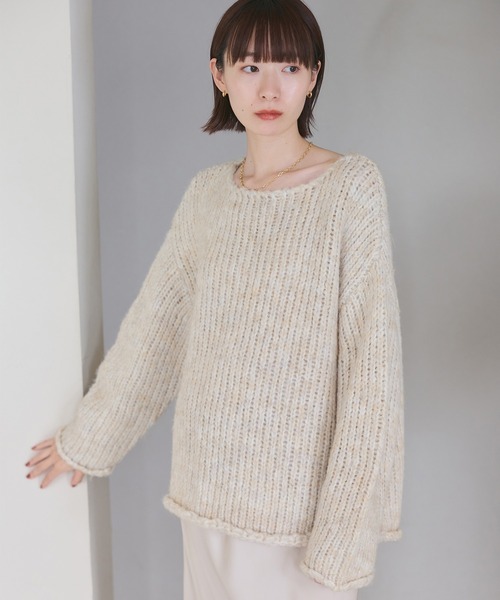 meilmada(メイルマダ)の「ローゲージルーズニット(ニット/セーター・レディース・ベージュ/ブルー・FREE)」の21枚目の写真