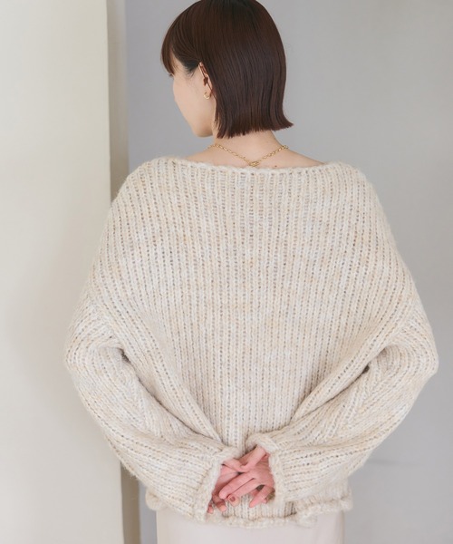 meilmada(メイルマダ)の「ローゲージルーズニット(ニット/セーター・レディース・ベージュ/ブルー・FREE)」の16枚目の写真
