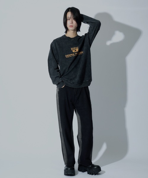 WONDER OF WANDER(ワンダーオブワンダー)の「Front Logo Light Sweat(スウェット・メンズ・ブラック・FREE)」の6枚目の写真
