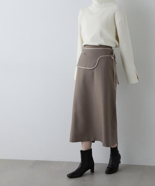 N.(N. Natural Beauty Basic)(エヌエヌナチュラルビューティーベーシック)の「◆ポケットベルト付きIラインスカート(スカート・レディース・ベージュ/チャコールグレー・SMALL/MEDIUM)」の20枚目の写真