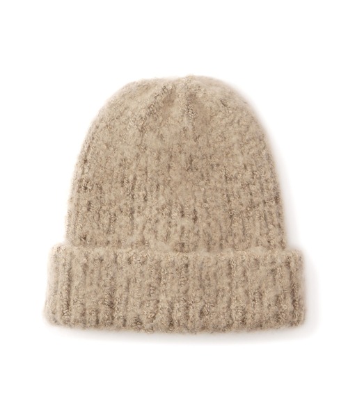 ROPE' PICNIC(ロペピクニック)の「フラッフィーニットワッチ/リンクコーデ(ニットキャップ/ビーニー・レディース・ブラウン系その他2/グレー/キナリ・FREE)」の4枚目の写真
