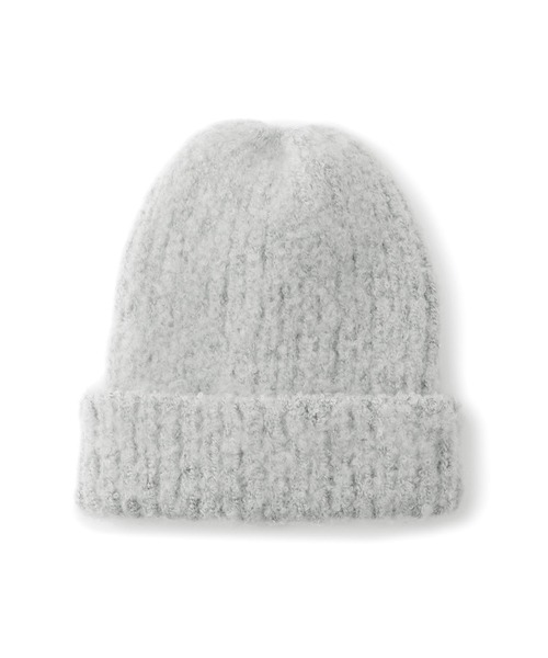 ROPE' PICNIC(ロペピクニック)の「フラッフィーニットワッチ/リンクコーデ(ニットキャップ/ビーニー・レディース・ブラウン系その他2/グレー/キナリ・FREE)」の8枚目の写真