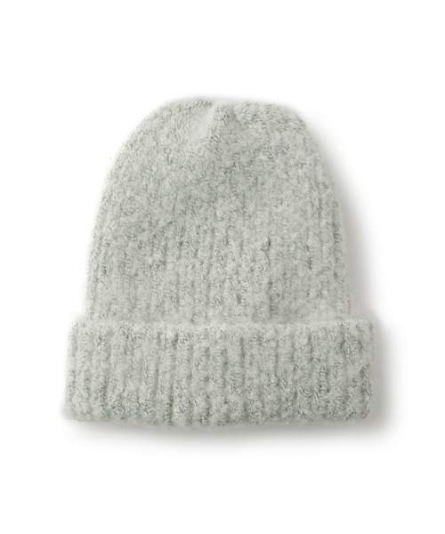 ROPE' PICNIC(ロペピクニック)の「フラッフィーニットワッチ/リンクコーデ(ニットキャップ/ビーニー・レディース・ブラウン系その他2/グレー/キナリ・FREE)」の9枚目の写真