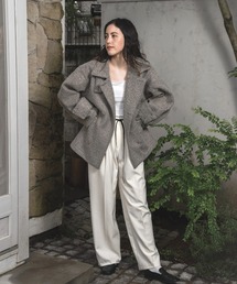 lawgy（ラウジー）の「curl double breasted belt point coat / カール