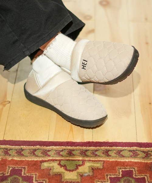 MEI（メイ）の「【MEI メイ】QUILTING MOC SHOES キルティング モックシューズ（スリッポン・メンズ・ブラック/カーキ/ライトベージュ・MEDIUM/LARGE）」の8枚目の写真