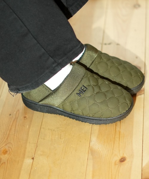 MEI（メイ）の「【MEI メイ】QUILTING MOC SHOES キルティング モックシューズ（スリッポン・メンズ・ブラック/カーキ/ライトベージュ・MEDIUM/LARGE）」の5枚目の写真
