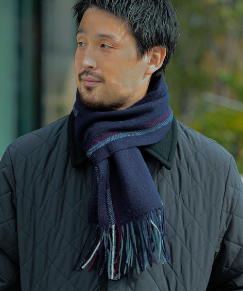 セール】LIFE STYLE TAILOR サイドラインウールマフラー（マフラー