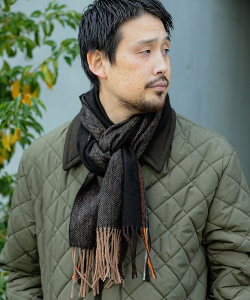 セール】LIFE STYLE TAILOR サイドラインウールマフラー（マフラー