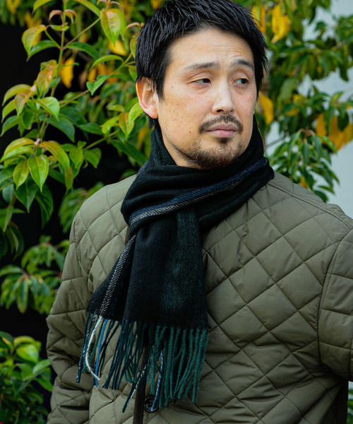 セール】LIFE STYLE TAILOR サイドラインウールマフラー（マフラー