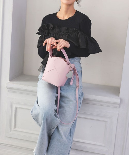 DONOBAN(ドノバン)の「ハートカットバッグ(トートバッグ・レディース・シルバー/ブルー/ライトピンク/ブラック/ワイン・ONE)」の9枚目の写真