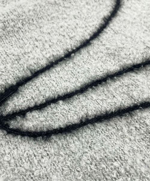 Futier land（フューティアランド）の「配色線柄ショート丈ニットプルオーバー（ニット/セーター・レディース・ブラウン/ライトグレー・FREE）」の19枚目の写真