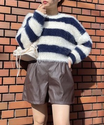 AS KNOW AS plus | ◇フェザーアソート ショート丈ニットプルオーバー(ニット/セーター)