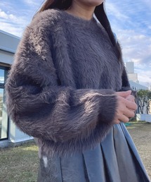 AS KNOW AS plus | ◇フェザーアソート ショート丈ニットプルオーバー(ニット/セーター)