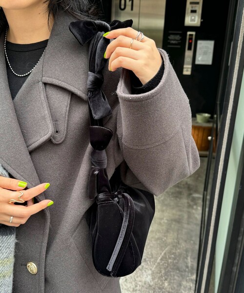 【セール】ベルベットリボンバゲットショルダーバッグ（ショルダーバッグ）｜fredy emue（フレディエミュ）