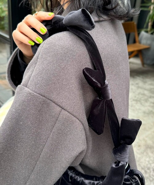 【セール】ベルベットリボンバゲットショルダーバッグ（ショルダーバッグ）｜fredy emue（フレディエミュ）