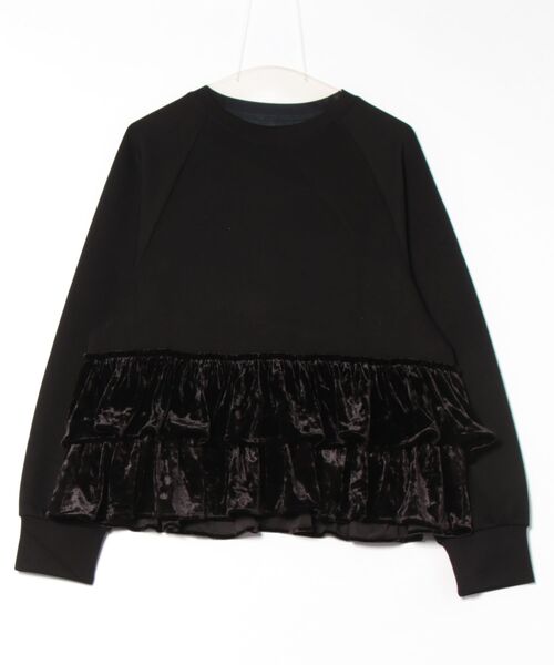 STELLA McCARTNEY レース切替 ベロア プルオーバー
