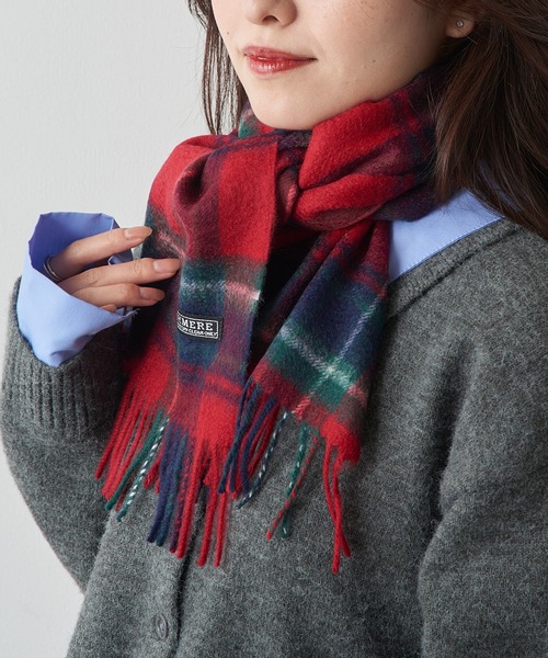 セール】【SETUP7】選べるカラー！カシミヤプチマフラー チェック柄