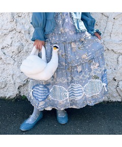 AMERI/アメリ】FLOWER PATCHWORK PLEATED SKIRT/フラワーパッチ