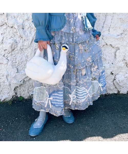 PINK HOUSE（ピンクハウス）の「SWAN LAKEプリントスカート（スカート