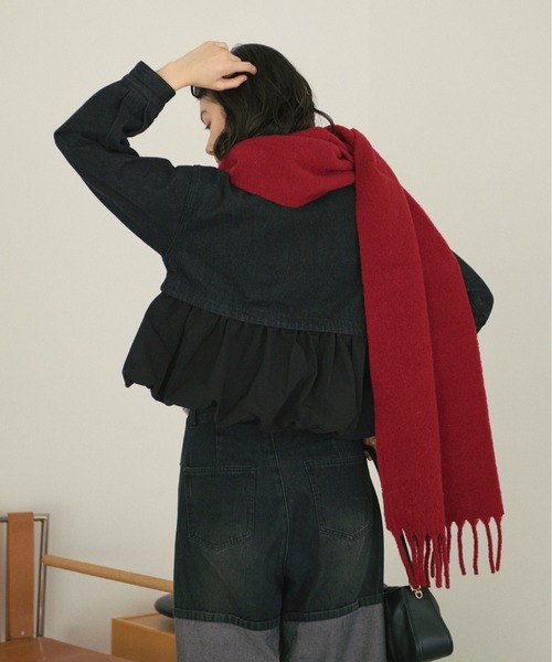 セール】heart denim peplum tops/ハートデニムペプラムトップス
