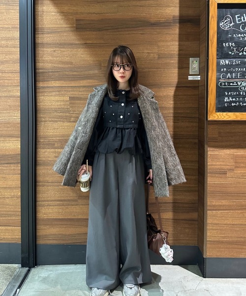 heart denim peplum tops/ハートデニムペプラムトップス レディース セール】heart denim peplum tops/ハートデニムペプラムトップス