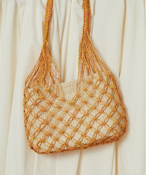 beautiful people(ビューティフルピープル)の「abaca twist bag M(ショルダーバッグ・レディース・ブラック/イエロー/レッド/ブルー・FREE)」の10枚目の写真